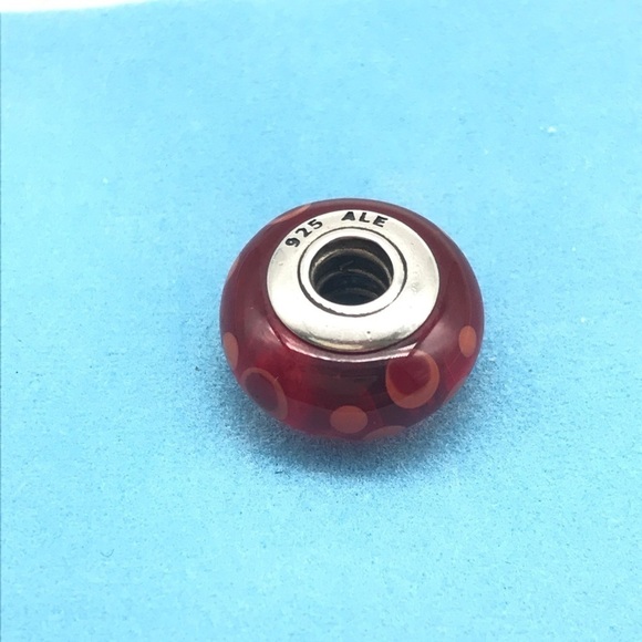 Pandora Red Bubble Murano Charm - Picture 4 of 4
